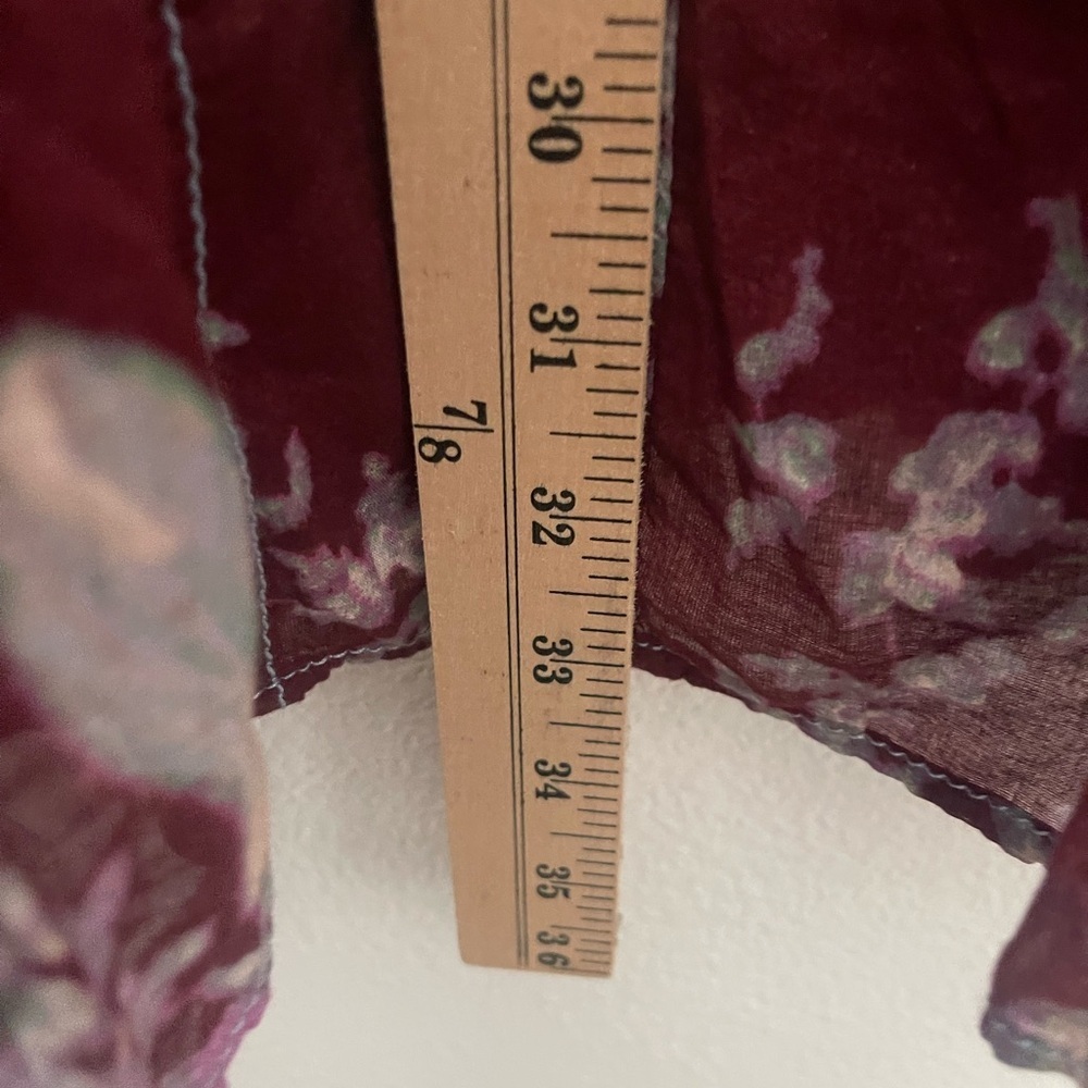Free People BOHO Sully Mini Dress Purple Floral Print Flared Raisin Sz XS - Picture 10 of 11